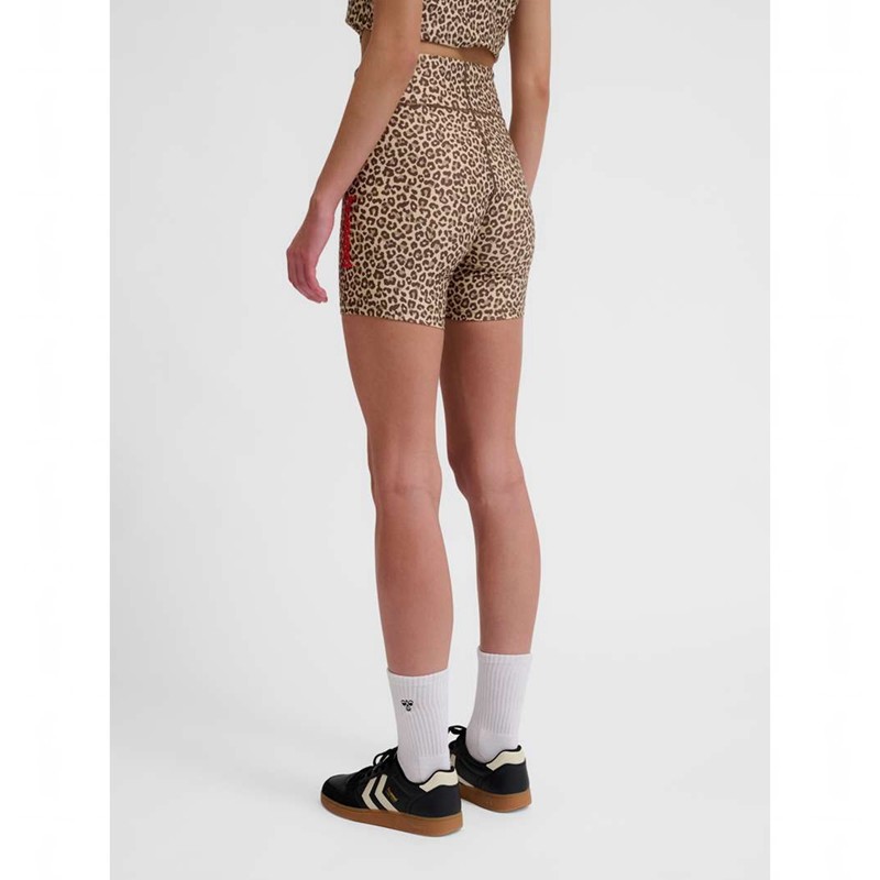 Short Hummel Fast Mid Waist Tight Femme Leopard | 926689-201