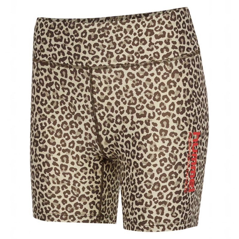 Short Hummel Fast Mid Waist Tight Femme Leopard | 926689-201