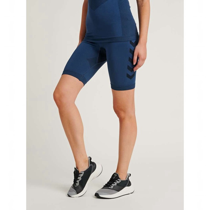 Short Hummel First Seamless Tr Sht Tigh W Femme Bleu Marine | 332393-371