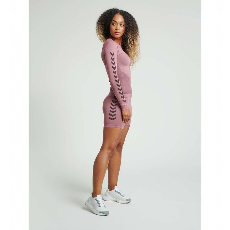 Short Hummel First Seamless Tr Sht Tigh W Femme Rose | 240231-180