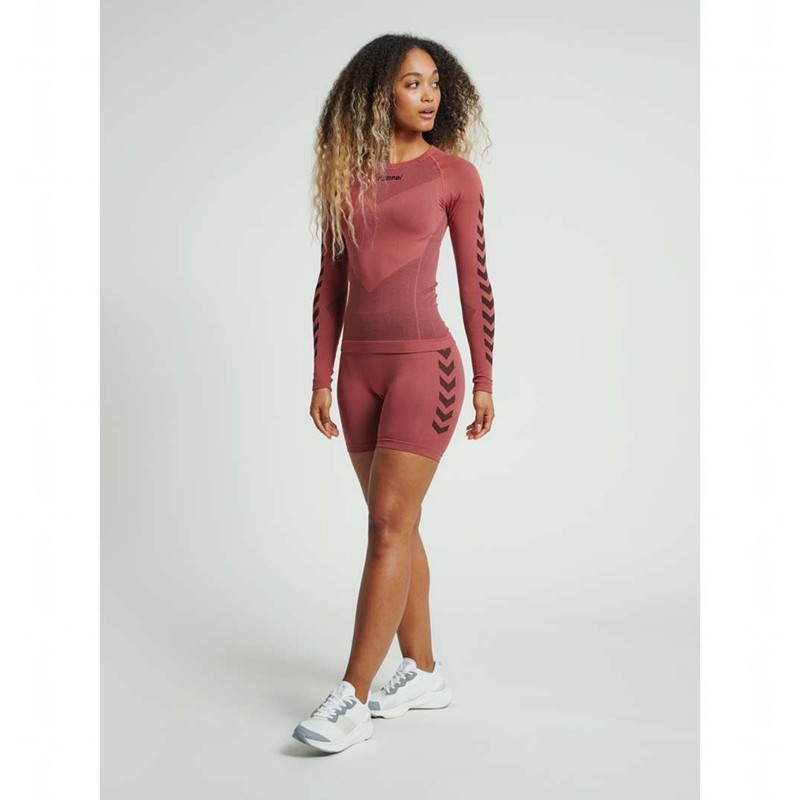 Short Hummel First Seamless Tr Sht Tigh W Femme Rouge | 265057-070
