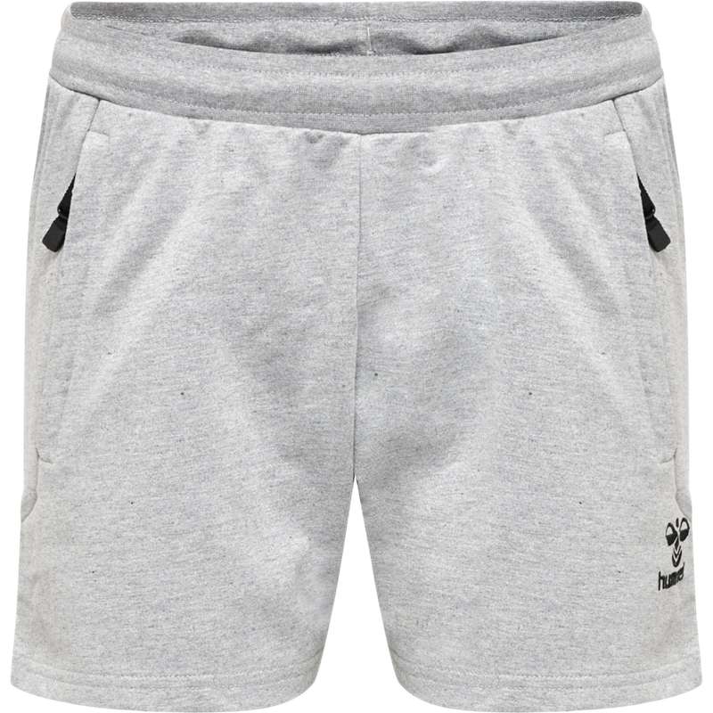 Short Hummel Move Grid Cotton Femme Grise | 709029-378