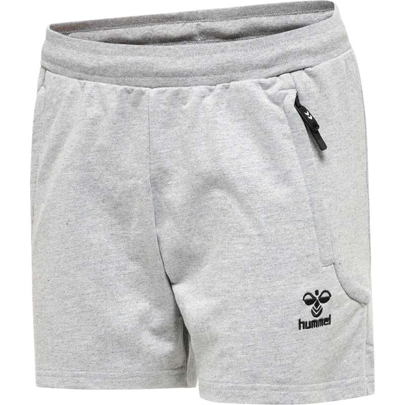 Short Hummel Move Grid Cotton Femme Grise | 709029-378