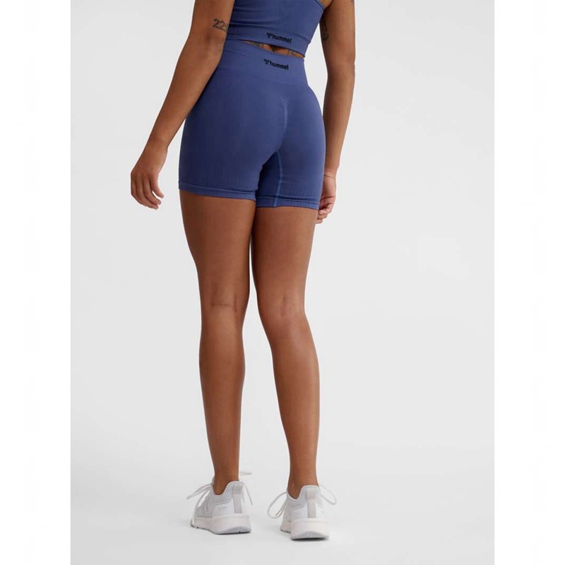 Short Hummel Mt Define Seaml Scrunch Femme Bleu | 310146-189