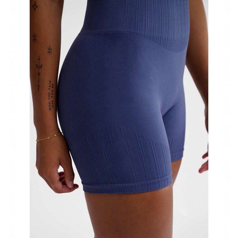 Short Hummel Mt Define Seaml Scrunch Femme Bleu | 310146-189