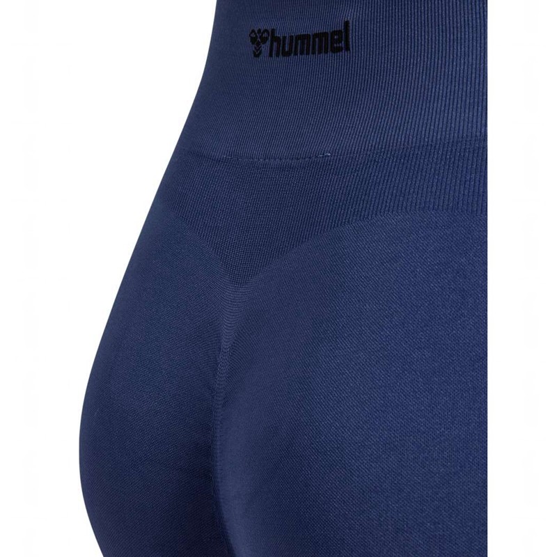 Short Hummel Mt Define Seaml Scrunch Femme Bleu | 310146-189