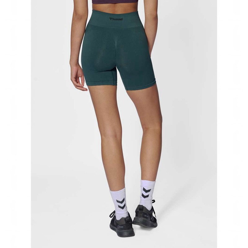 Short Hummel Mt Define Seaml Scrunch Femme Vert | 834915-727