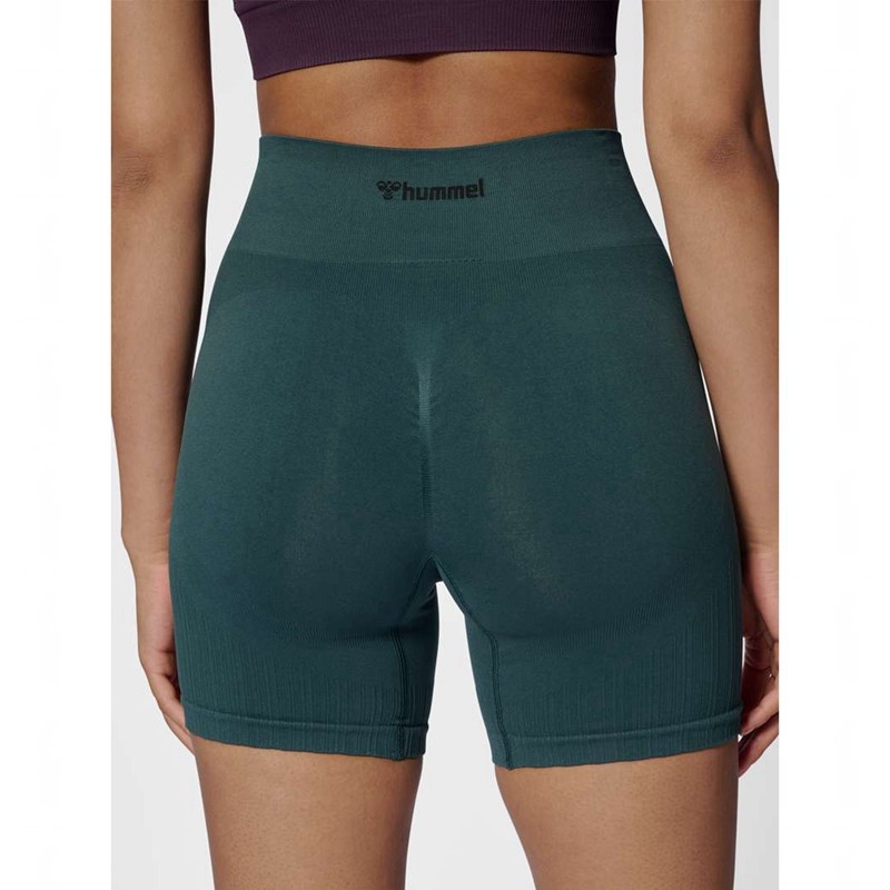 Short Hummel Mt Define Seaml Scrunch Femme Vert | 834915-727