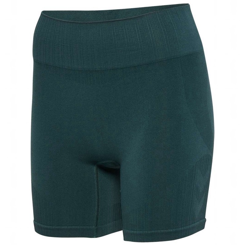 Short Hummel Mt Define Seaml Scrunch Femme Vert | 834915-727