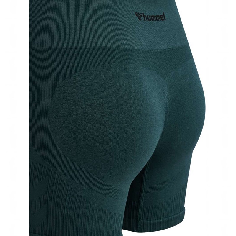 Short Hummel Mt Define Seaml Scrunch Femme Vert | 834915-727