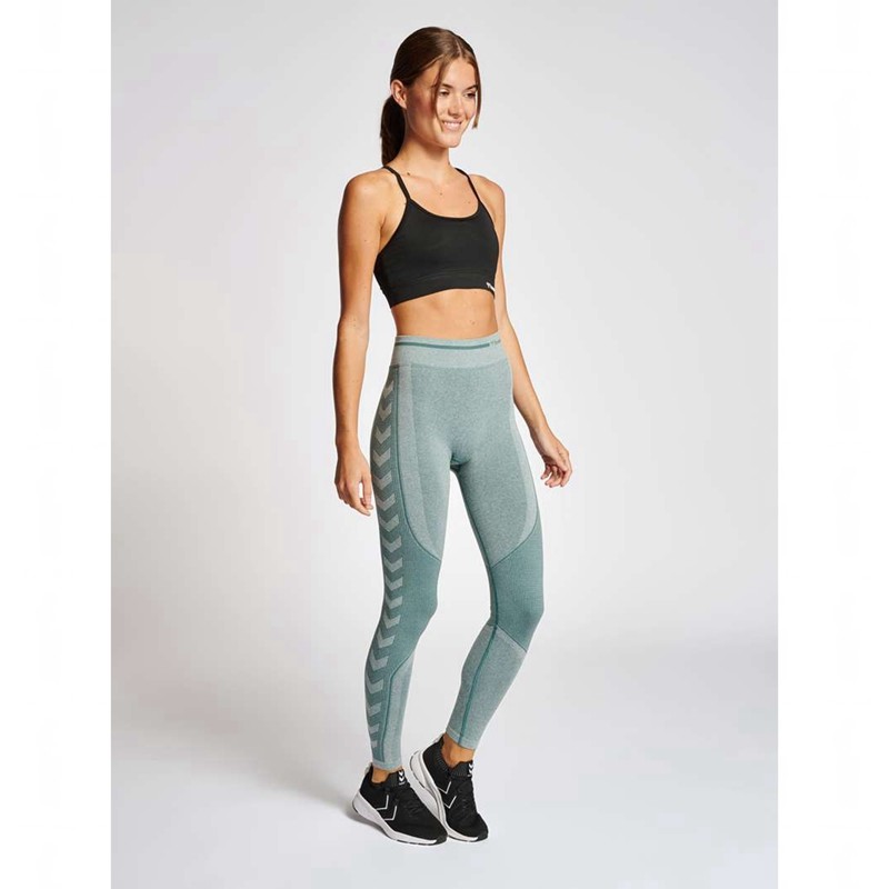 Short Hummel Mt Lulu Seamless Scrunch Femme Bleu | 390044-129