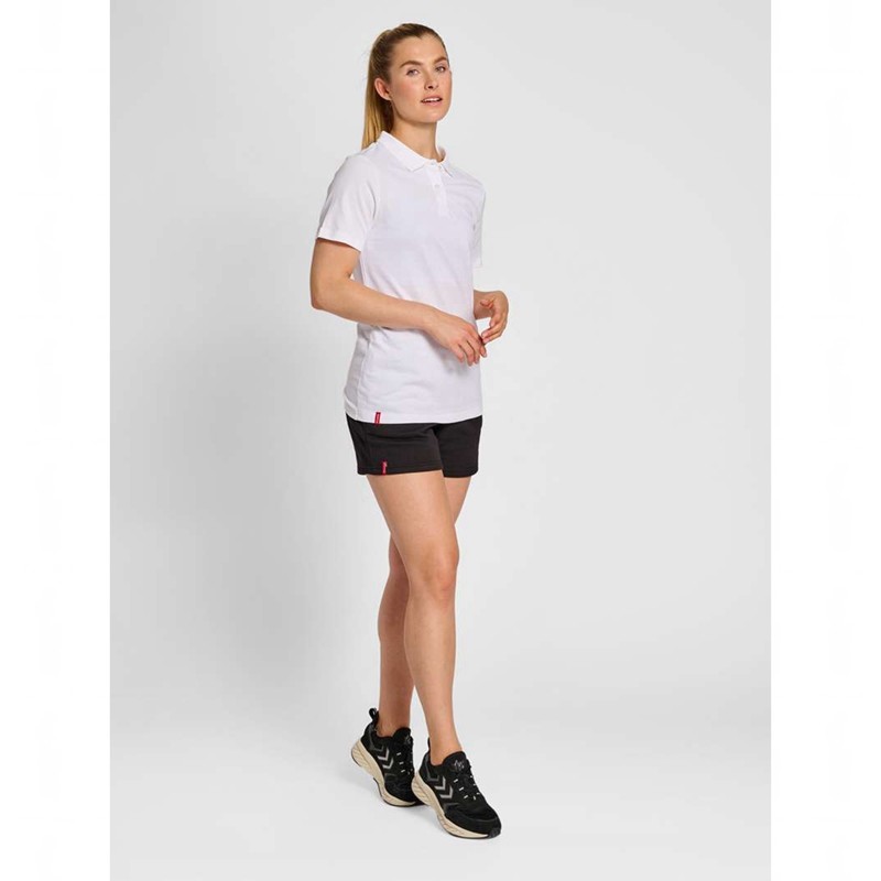 Short Hummel Red Classic Polo Femme Blanche | 023891-449