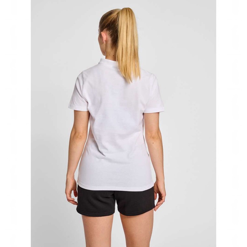 Short Hummel Red Classic Polo Femme Blanche | 023891-449