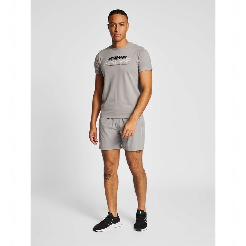 Short Hummel Te Base Woven Homme Grise | 230981-305