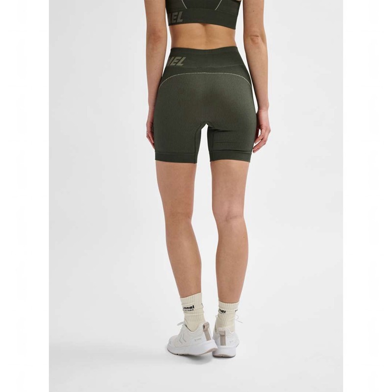 Short Hummel Te Christel Seamless Femme Vert | 976318-739