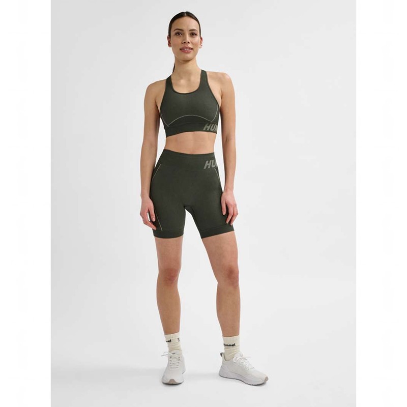 Short Hummel Te Christel Seamless Femme Vert | 976318-739