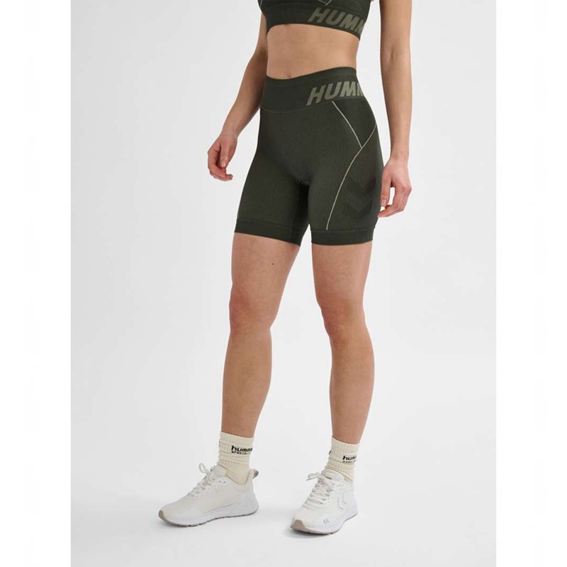 Short Hummel Te Christel Seamless Femme Vert | 976318-739