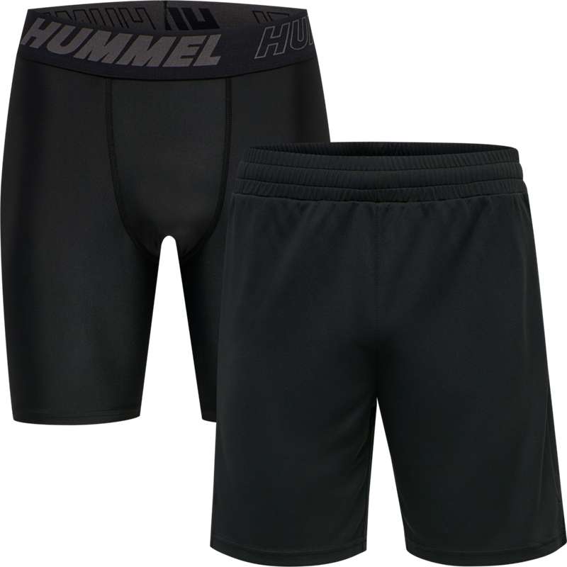 Short Hummel Te Topaz 2-pack Set Homme Noir | 923811-729