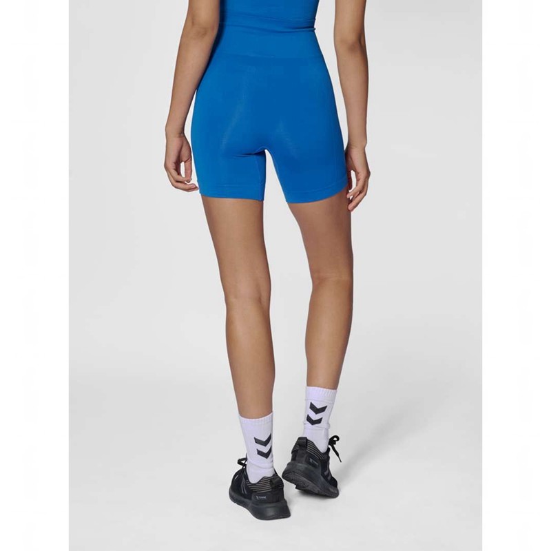 Short Hummel Tif Seamless Femme Bleu | 607696-376