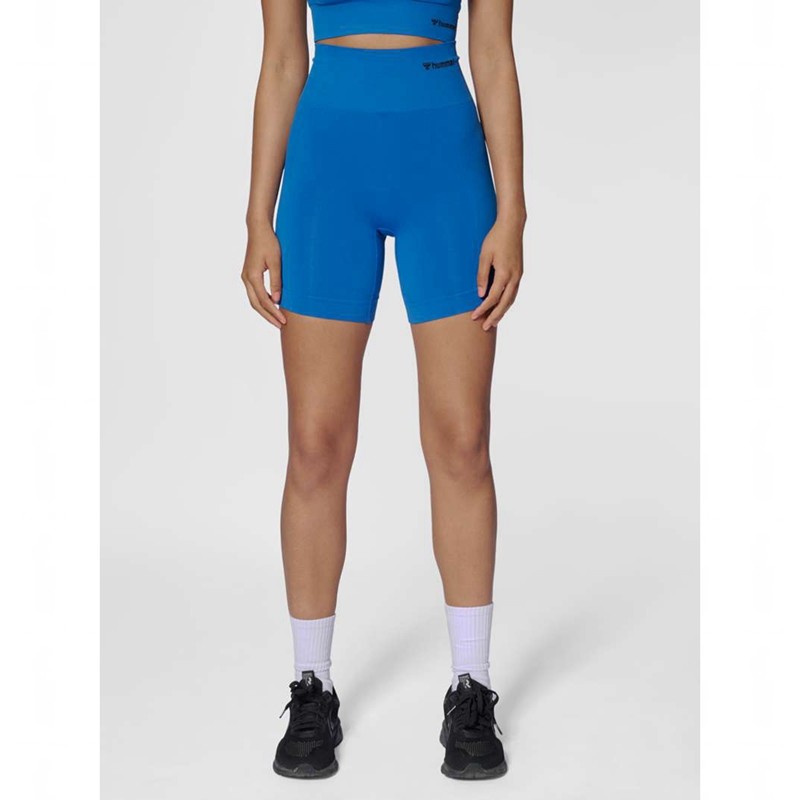 Short Hummel Tif Seamless Femme Bleu | 607696-376