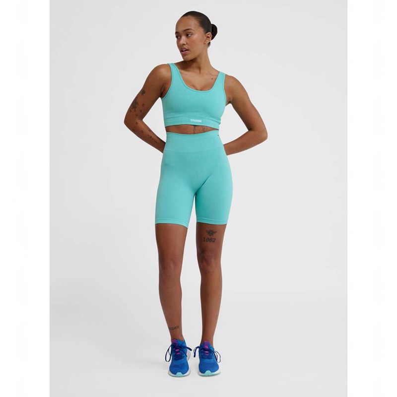 Soutien Gorge Sport Hummel Alive Seamless Femme Bleu | 159246-232