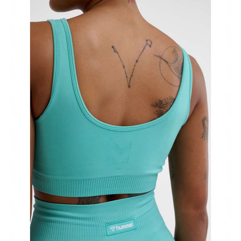 Soutien Gorge Sport Hummel Alive Seamless Femme Bleu | 159246-232