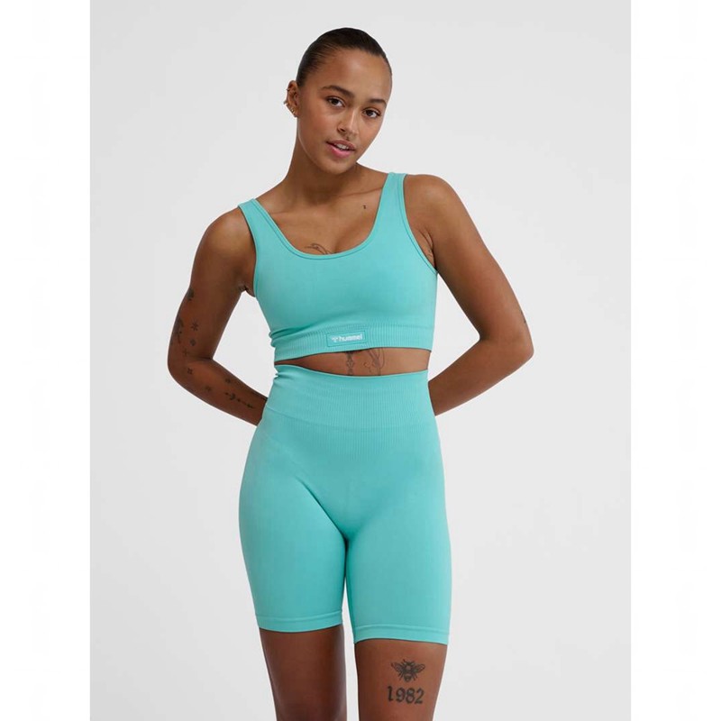 Soutien Gorge Sport Hummel Alive Seamless Femme Bleu | 159246-232