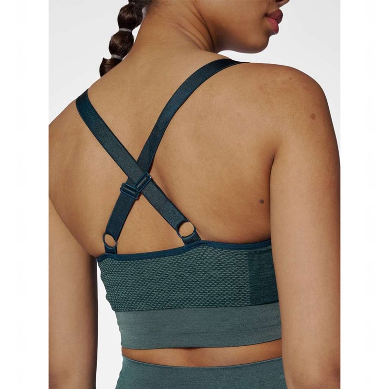 Soutien Gorge Sport Hummel Clea Seamless Top Femme Vert | 985021-067