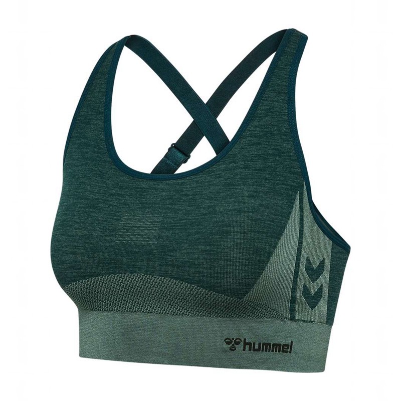 Soutien Gorge Sport Hummel Clea Seamless Top Femme Vert | 985021-067