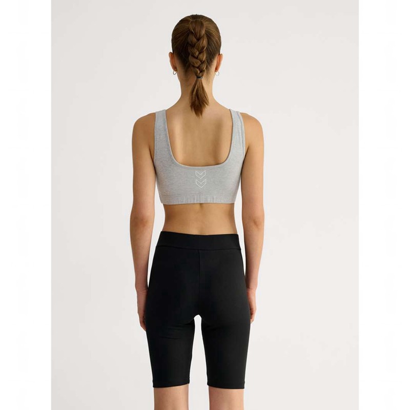 Soutien Gorge Sport Hummel Elemental Cotton Top Femme Grise | 839644-512