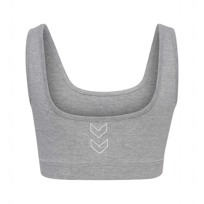 Soutien Gorge Sport Hummel Elemental Cotton Top Femme Grise | 839644-512