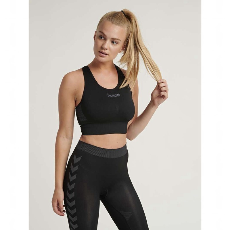 Soutien Gorge Sport Hummel First Seamless Femme Noir | 007178-052
