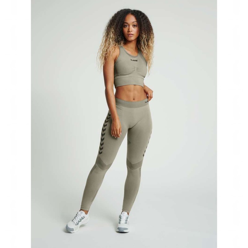 Soutien Gorge Sport Hummel First Seamless Femme Grise | 332823-062