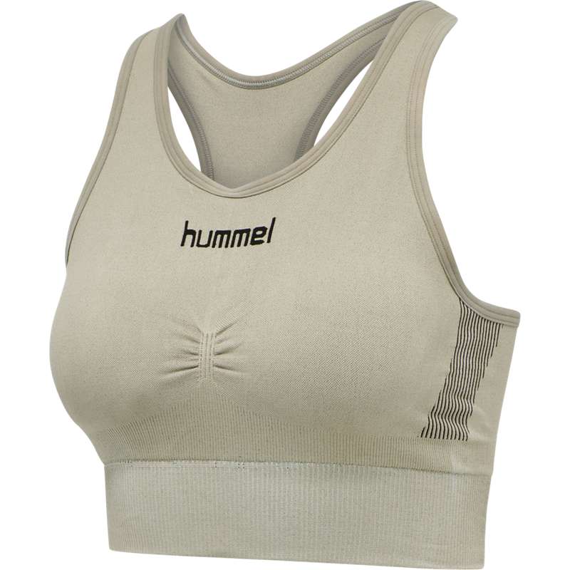 Soutien Gorge Sport Hummel First Seamless Femme Grise | 332823-062