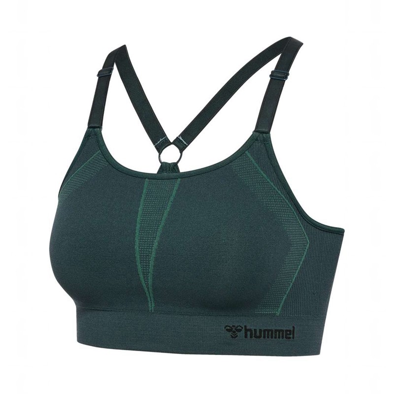 Soutien Gorge Sport Hummel Mt Power Seamless Femme Vert | 202365-402