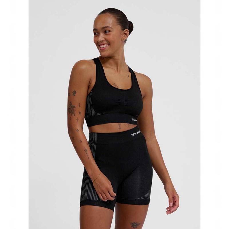 Soutien Gorge Sport Hummel Mt Shaping Seamless Padded Femme Noir | 410223-615