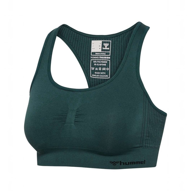 Soutien Gorge Sport Hummel Mt Shaping Seamless Top Femme Vert | 304110-901