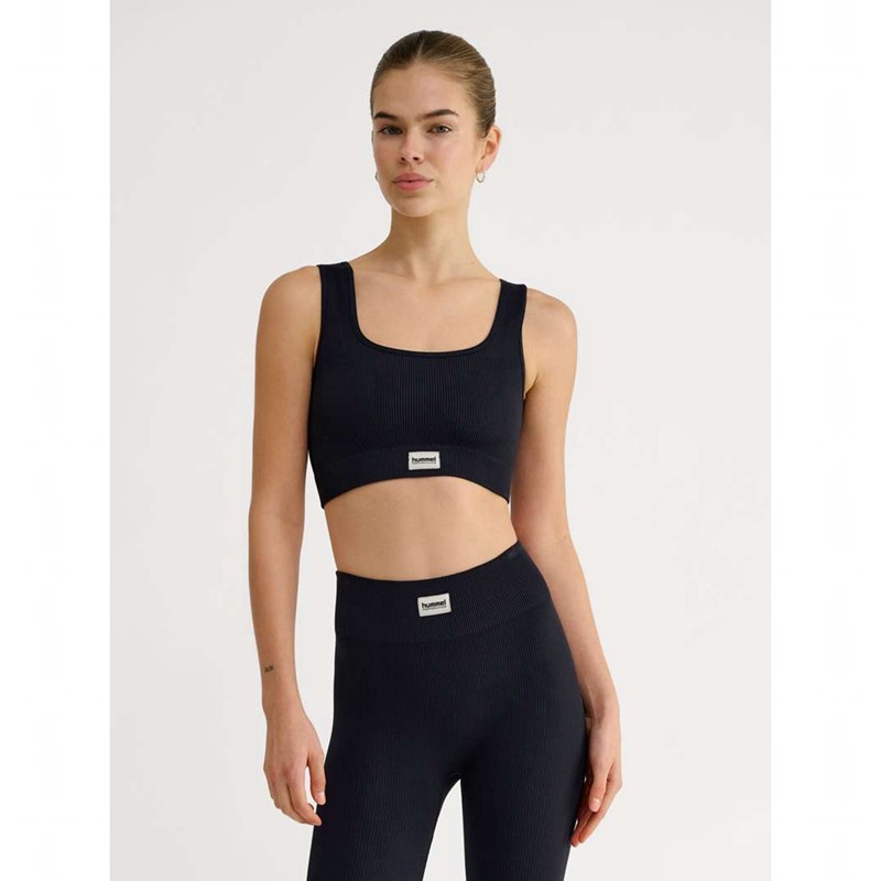 Soutien Gorge Sport Hummel Pulse Seamless Rib Femme Noir | 173951-334