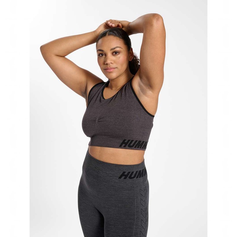 Soutien Gorge Sport Hummel Te Curve Seamless Femme Noir | 987526-105