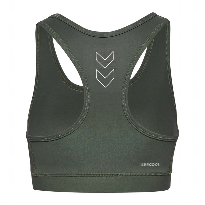 Soutien Gorge Sport Hummel Te Fundamental Femme Vert | 185140-317