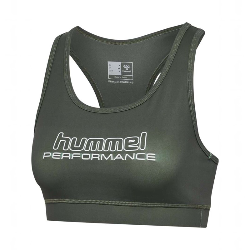 Soutien Gorge Sport Hummel Te Fundamental Femme Vert | 185140-317