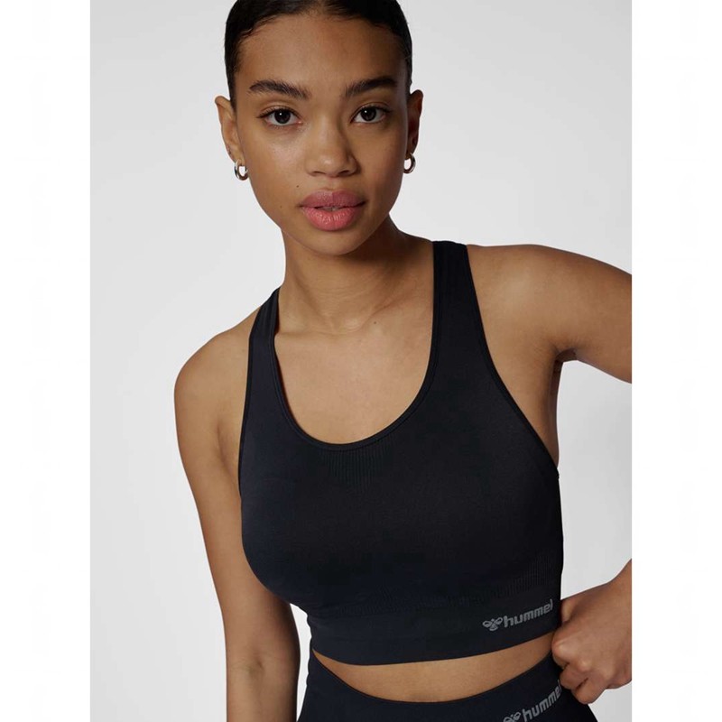 Soutien Gorge Sport Hummel Tif Seamless Padded Femme Noir | 811918-937