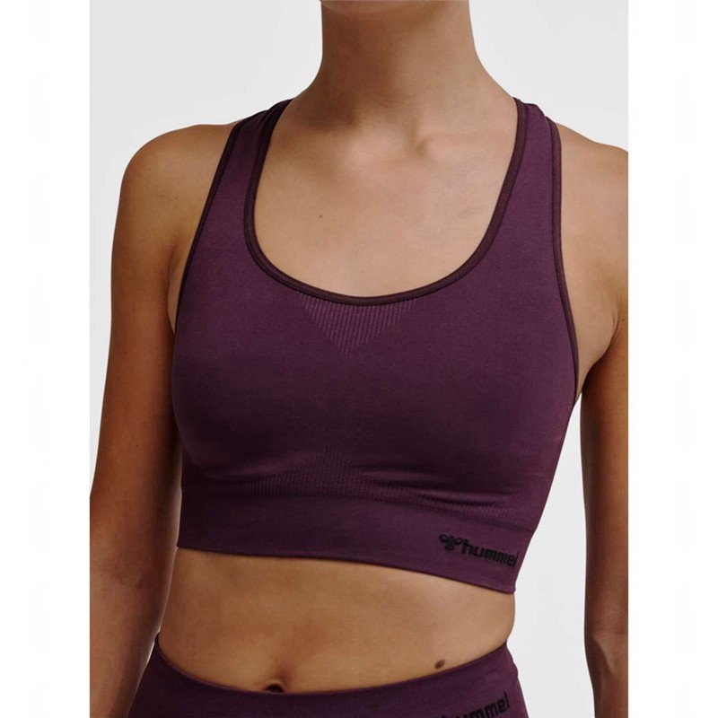 Soutien Gorge Sport Hummel Tif Seamless Top Femme Violette | 924665-671