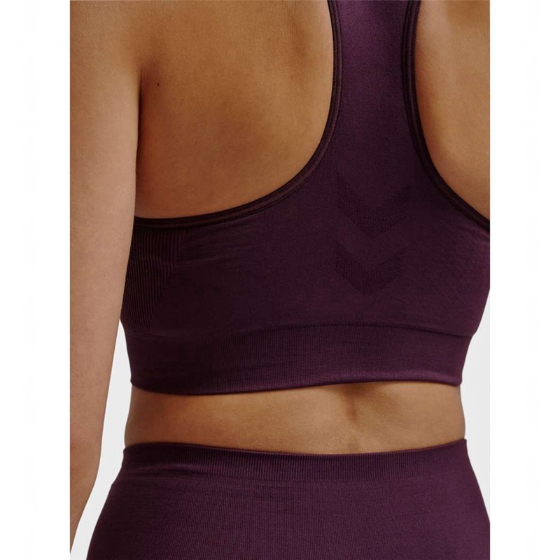 Soutien Gorge Sport Hummel Tif Seamless Top Femme Violette | 924665-671
