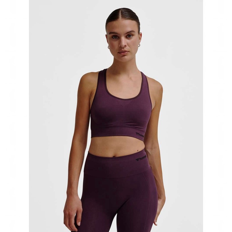 Soutien Gorge Sport Hummel Tif Seamless Top Femme Violette | 924665-671