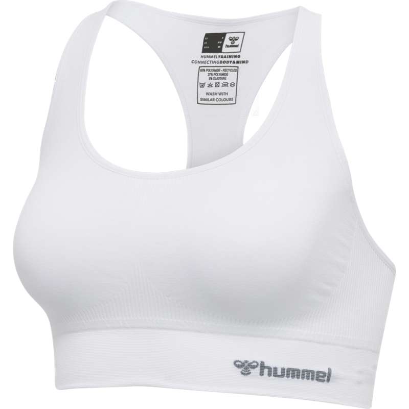 Soutien Gorge Sport Hummel Tif Seamless Top Femme Blanche | 642160-728