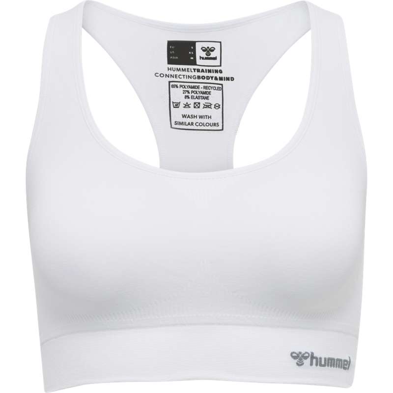 Soutien Gorge Sport Hummel Tif Seamless Top Femme Blanche | 642160-728