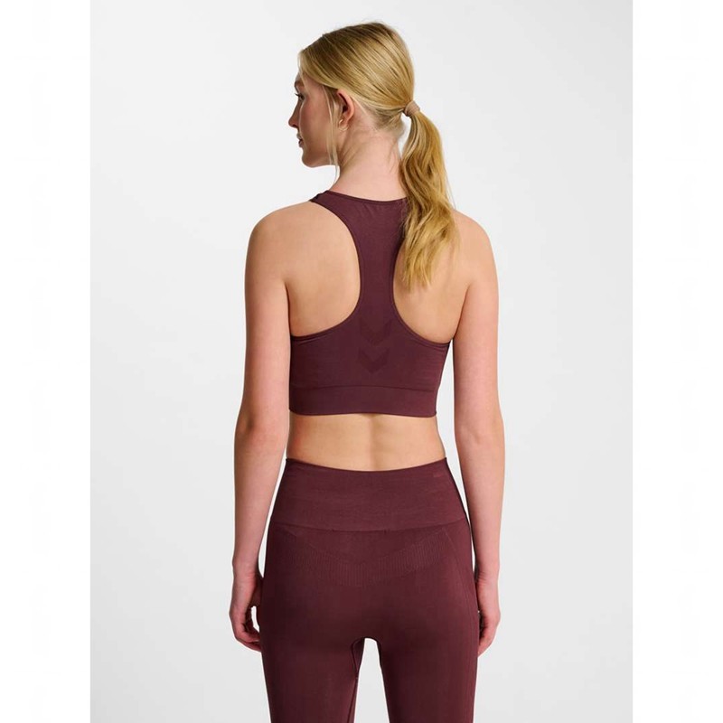 Soutien Gorge Sport Hummel Tif Seamless Top Femme Bordeaux | 035284-692