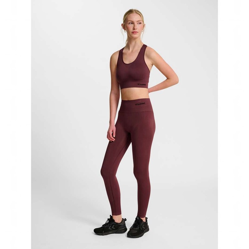 Soutien Gorge Sport Hummel Tif Seamless Top Femme Bordeaux | 035284-692