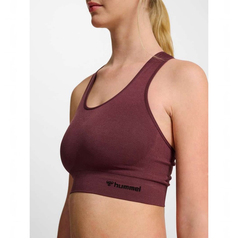 Soutien Gorge Sport Hummel Tif Seamless Top Femme Bordeaux | 035284-692